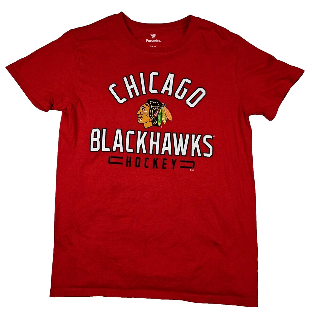 Fanatics Chicago Blackhawks NHL Hockey Graphic T-Shirt Mens Medium Red Cotton